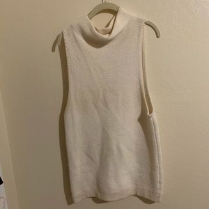 Free People White Sweater Tunic Sleeveless